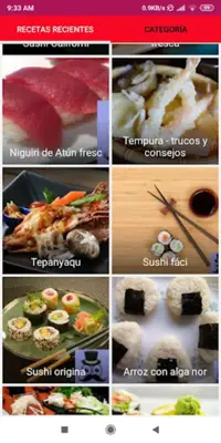 Recetas de comida Japonesa android App screenshot 3