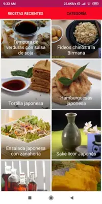 Recetas de comida Japonesa android App screenshot 4