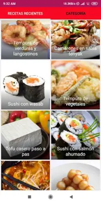 Recetas de comida Japonesa android App screenshot 6